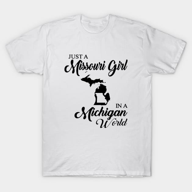 Just A Missouri Girl In A Michigan World Mom T-Shirt by hathanh2